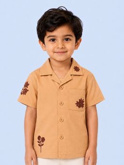 Bloom Up - Peach Casual Shirt For Boys And Toddlers