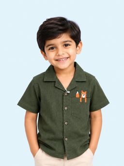 Bloom Up - Olive Green Casual Shirt For Boys And Toddlers