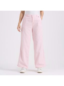 Pepe Jeans - Women Pink Mid Rise Wide Leg Palazzo