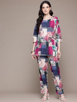 Readiprint - Straight Style Cotton Fabric Multi Color Co-Ord (Set of 2)