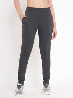 BRINNS - Women Charcoal Slim Fit Cotton Track Pant