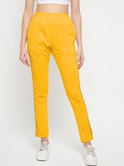 BRINNS - Women Mustard Slim Fit Cotton Track Pant