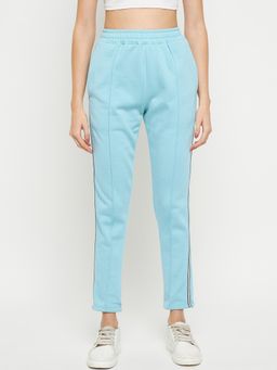 BRINNS - Women Turquoise Slim Fit Cotton Track Pant
