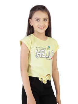 TINY GIRL - Printed Yellow Top