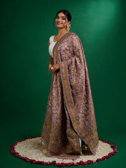 Teejh - Bhagyashree Purple Dupatta