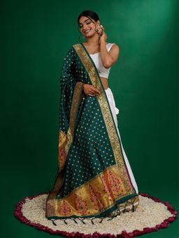 Teejh - Champa Kali Green Dupatta