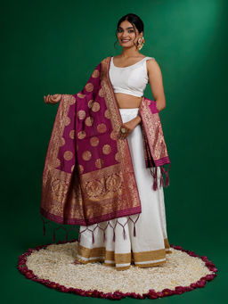 Teejh - Devi Magenta Dupatta