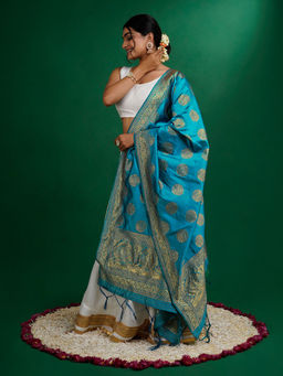 Teejh - Blue Devi Firoza Dupatta