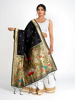 Teejh - Durga Black Dupatta