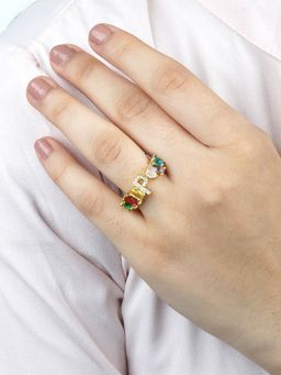 Joker and Witch - Joker & Witch Lowe Multicolour Alphabet P Ring