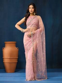 Kasee - Women's Pink Saree