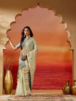 Kasee - Women's Teal Saree
