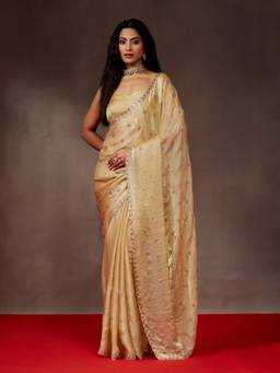 Kasee - Women's Beige Saree