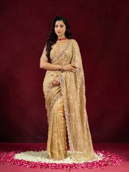 Kasee - Gold Ethnic Motifs Saree