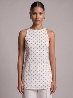 NISHORAMA - White Aasma Round Neck Kurti