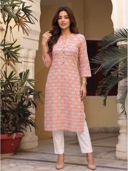 Rangita - Women Multicolor Poly Viscose Printed Straight Kurta