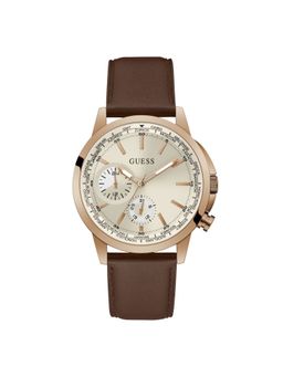 Guess - Men Spec Beige Round Dial Analog Watch - GW0540G4 (M)