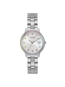 Guess - Women Three Of Hearts White Round Dial Analog Watch - GW0657L1 (M)