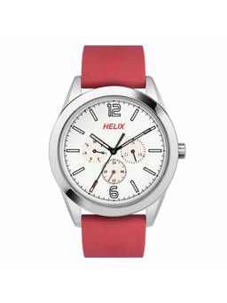 Helix - Men White Round Dial Analog Watch - TW031HG18 (M)