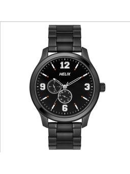 Helix - Men Black Round Dial Analog Watch - TW043HG18 (M)