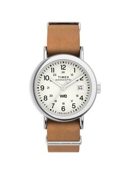 Timex - Weekender Round 21mm White Dial Analog Watch for Unisex - TW2W86500UJ