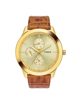 Timex - Men Beige Round Dial Analog Watch - TWEG18521 (M)