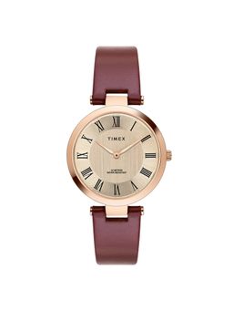 Timex - Women Rose Gold Round Dial Analog Watch - TWEL19211 (M)
