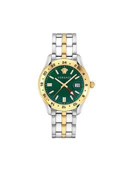 VERSACE - Men Greca Time GMT Green Round Dial Analog Watch - VE7C00623 (M)