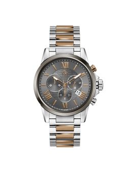 Guess - Men Gcc Esquire Grey Round Dial Analog Watch - Y08015G5MM (M)