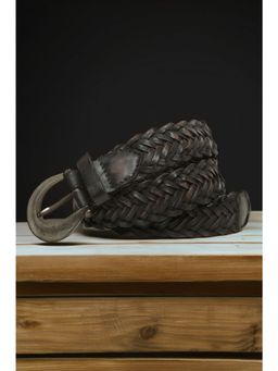ART N VINTAGE - Meticulously Crafted Black Woven Belt