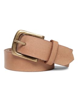 ART N VINTAGE - Genuine Natural Plain Mens Leather Belt