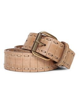 ART N VINTAGE - Natural Genuine Leather Interlinked Weaving Technique Belt