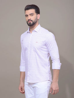 CRIMSOUNE CLUB - Men Pink Printed Button Down Collar Shirt