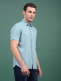 CRIMSOUNE CLUB - Men Green Textured Shirt