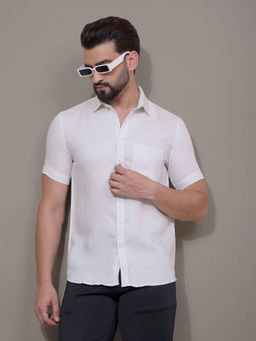 CRIMSOUNE CLUB - Men Off White Embroidered Shirt