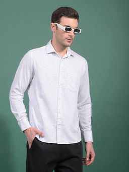 CRIMSOUNE CLUB - Men White Printed Shirt