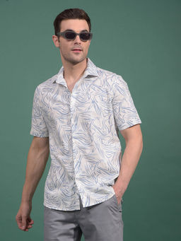 CRIMSOUNE CLUB - Men White Printed Shirt