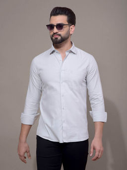 CRIMSOUNE CLUB - Men Grey Modal Shirt