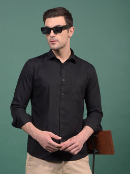 CRIMSOUNE CLUB - Men Black Modal Shirt