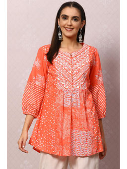 Biba - Coral Straight Kurti