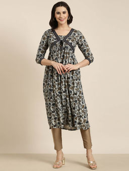 SHOWOFF - Women's Floral Anarkali Kurta