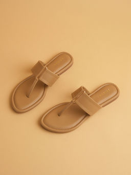 ERIDANI - Petra Beige Solid Flats