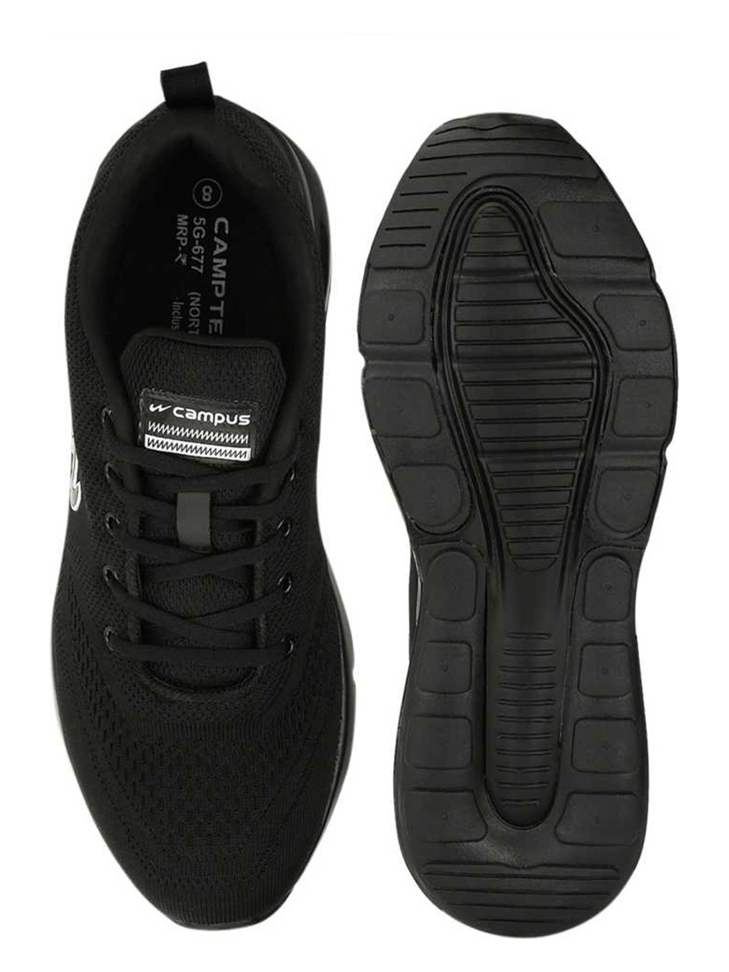 Campus North Plus Black Running Shoes 