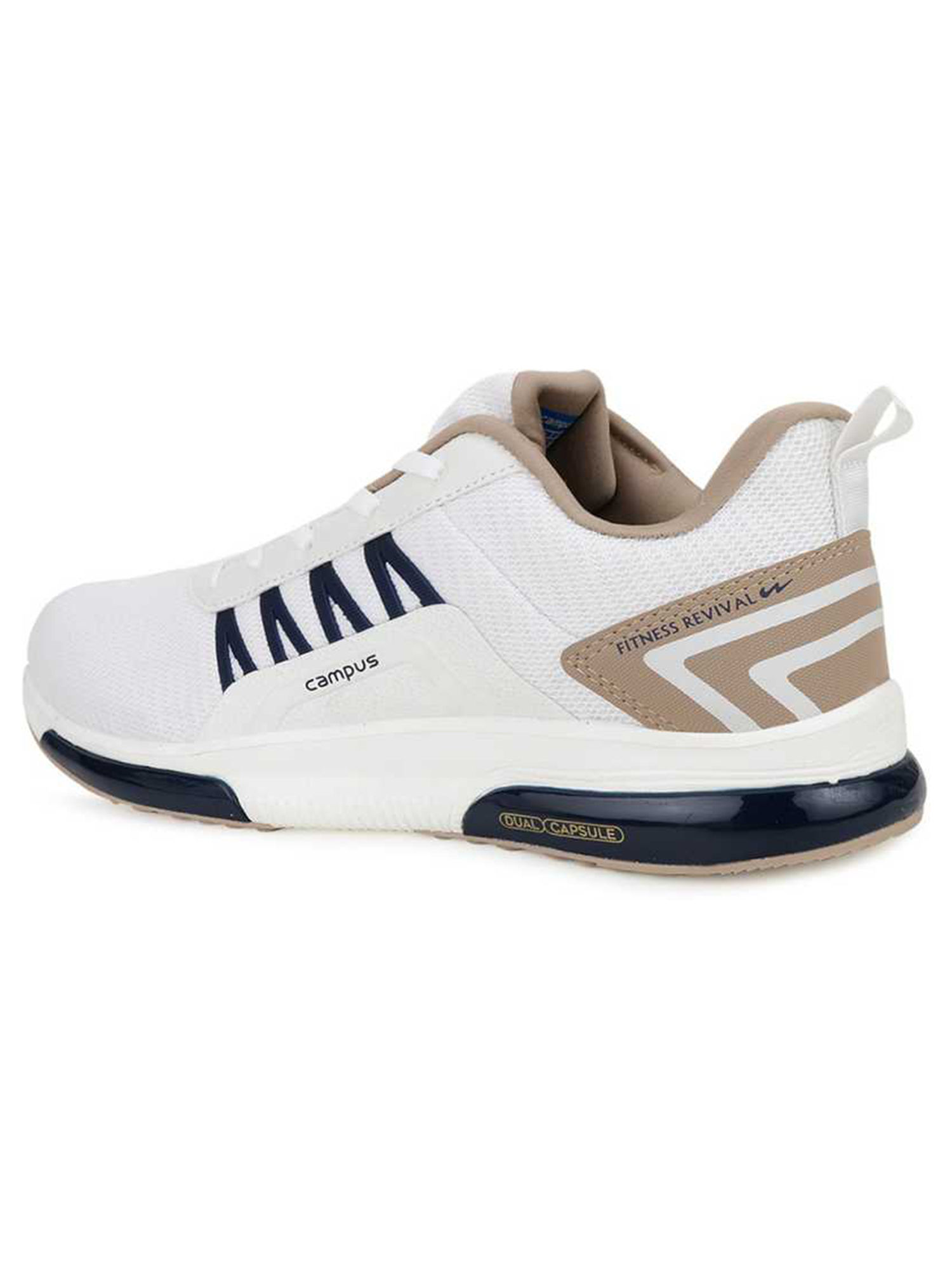 Campus Brazil Pro White Running Shoes 