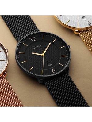 Buy Titan 1849NM02 Black Dial Analog Watch for Men Online