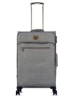 it luggage - Glisten Soft Suitcase Expandable 8 Wheel Trolley Grey (M)