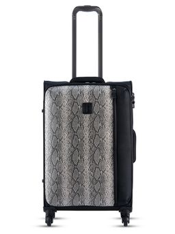 it luggage - Flattery Soft Suitcase Expandable 8 Wheel Trolley Black (M)