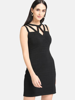 Kazo - Black Pin Stripe Dress