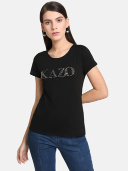 Kazo - Black Kazo Embellished T-Shirt