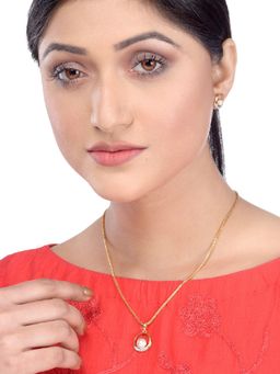 Saraf RS Jewellery - Elegant Pearl Pendant With Earrings For Women And Girls (Set Of 3)
